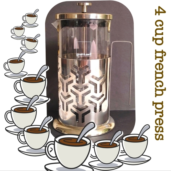 gnali & zani Kitchen Gnali Zani 4 Cup French Press Coffee Maker